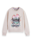Preview: Scotch & Soda crewneck Sweatshirt with front artwork MEDIUM BEIGE
