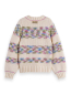 Preview: Scotch & Soda Multi-color rainbow Strickpullover MEDIUM BEIGE