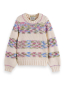 Preview: Scotch & Soda Multi-color rainbow Strickpullover MEDIUM BEIGE