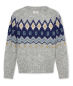 Preview: AO76 Strickpullover jacquard heather grey