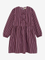 Preview: Creamie Kleid mit feinen Schleifen Crushed Berry