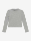 Preview: Creamie Langarmshirt Light Grey Melange mit Strassteinen