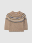 Preview: Laranjinha I5692 JACQUARD Strickpullover Beige