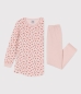 Preview: Petit Bateau Nachthemd und Leggings aus Samt und Baumwolle mit Blumenmotiv