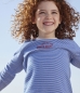 Mobile Preview: Petit Bateau Streifen-Pyjama aus Baumwolle für Mädchen und Jungen PERSE/MARSHMALLOW