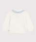 Preview: Petit Bateau Baby-Pullover mit Schalkragen gestreifter Baumwolle