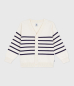 Preview: Petit Bateau Kinder-Cardigan aus Baumwolle mit Streifen