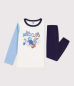 Preview: Petit Bateau Kinder-Pyjama aus Baumwolle mit Hundemotiv