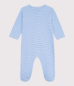 Preview: Petit Bateau Unisex Strampler aus Baumwolle mit Streifen EDNA/MARSHMALLOW
