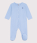 Preview: Petit Bateau Unisex Strampler aus Baumwolle mit Streifen EDNA/MARSHMALLOW
