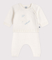 Preview: Petit Bateau 2-teiliges Baby-Set aus Woll- und Baumwoll-Strick mit Walmotiv