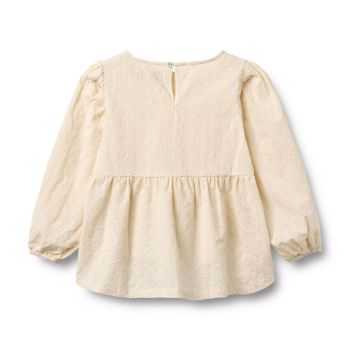 Preview: Wheat Mädchen Bluse eggshell mit Broderie Anglaise