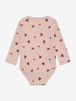 Preview: Minymo Body LS AOP Rib Peach Whip