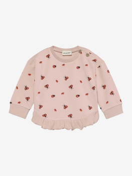 Minymo Sweatshirt Peach Whip mit Marienkäfern