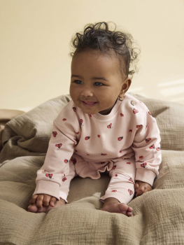 Preview: Minymo Pants AOP Sweat Peach Whip