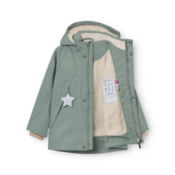Preview: Mini A Ture Übergangsjacke MATVALON Granite green gefüttert