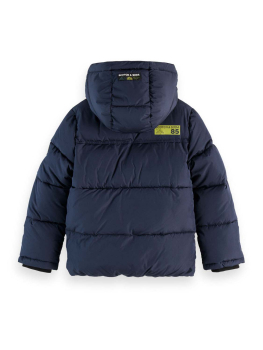 Scotch & Soda Short hooded puffer Jacke NAVY