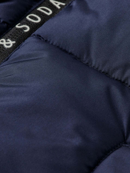 Scotch & Soda Short hooded puffer Jacke NAVY