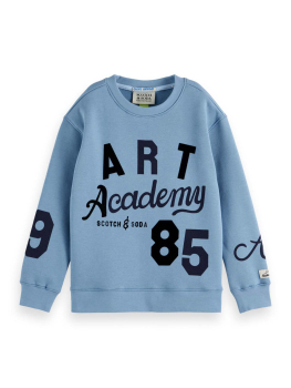 Scotch & Soda Loose-fit placed artwork Sweatshirt NAVY