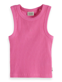Scotch & Soda Ribbed slimfit tank top Chateau Rose