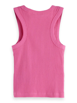 Preview: Scotch & Soda Ribbed slimfit tank top Chateau Rose