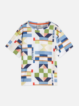 Scotch & Soda Printed relaxedfit Tshirt Patchwork Infinity