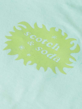 Preview: Scotch & Soda Front artwork relaxedfit colddyed Tshirt Opal