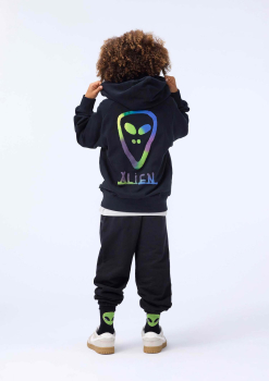 Molo Jungen Hoodie Black Alien-Print