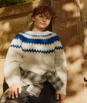 Molo Wollstrickpullover Nordic Blues Baes wool