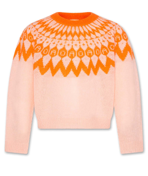 AO76 Strickpullover nam c-neck blend fluo orange