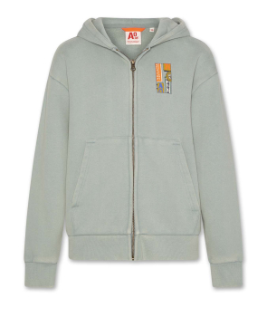AO76 Hoodie comics light teal
