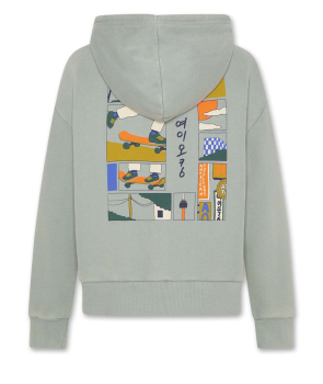AO76 Hoodie comics light teal