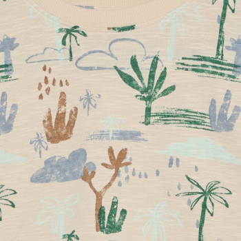 Preview: En Fant T-shirt Slub AOP Fog