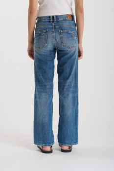 Preview: Le temps des cerises Hose BLUE mit hoher Taille