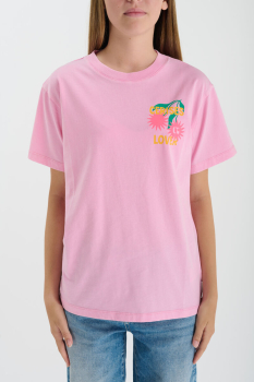 Rosafarbenes Le temps des cerises T-Shirt