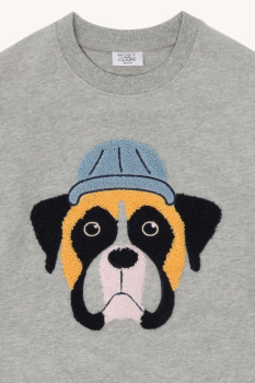 Preview: Hust & Claire HCSejer Bulldog Sweatshirt Tile Grey Melange
