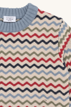 Preview: Hust & Claire HCPelle StripesStrickpullover Sandshell