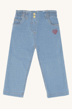 Hust & Claire HCTheresa Dotty denim Hose Blue Denim