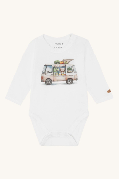 Hust & Claire HCBilly Vegie Truck Baby Body Stocking Ivory