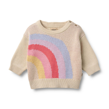 Wheat Baby Jacquard Pullover rainbow