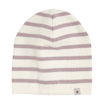 Huttelihut Beanie Stripe Knit Deauville Mauve
