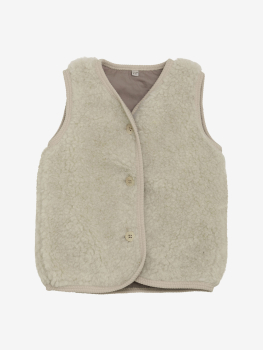 Huttelihut Weste Wollteddy Cement