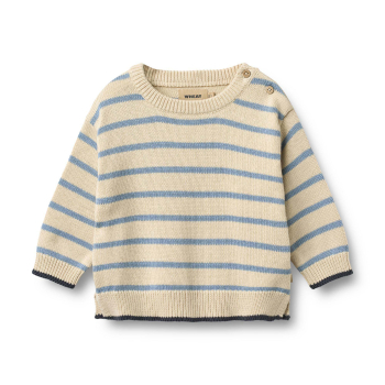 Wheat Strickpullover faded denim stripe