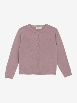 Creamie Cardigan Pointelle Woodrose