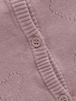 Creamie Cardigan Pointelle Woodrose