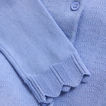 Preview: Creamie Cardigan Pointelle Blue Lustre