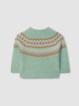 Laranjinha I5692 JACQUARD Strickpullover Aqua Blue