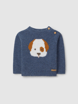 Laranjinha I5696 Baby Strickpillover ARTWORK Indigo