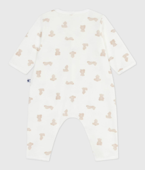 Preview: MAPetit Bateau Strampler ohne Füßchen aus Baumwolle mit Bärmotiv