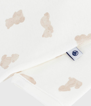 Preview: MAPetit Bateau Strampler ohne Füßchen aus Baumwolle mit Bärmotiv